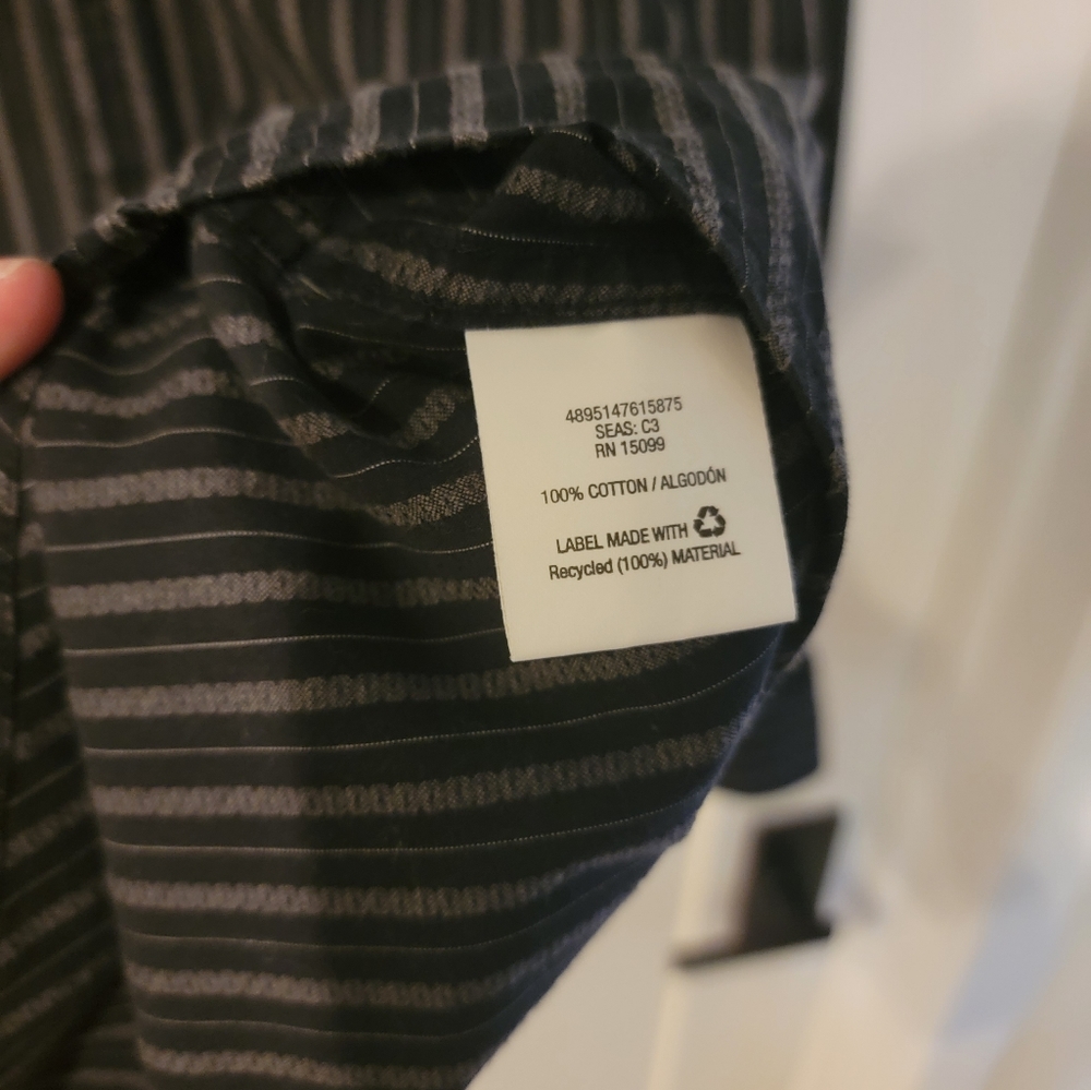 Structure slim fit small striped shirt - Picture 4 of 5